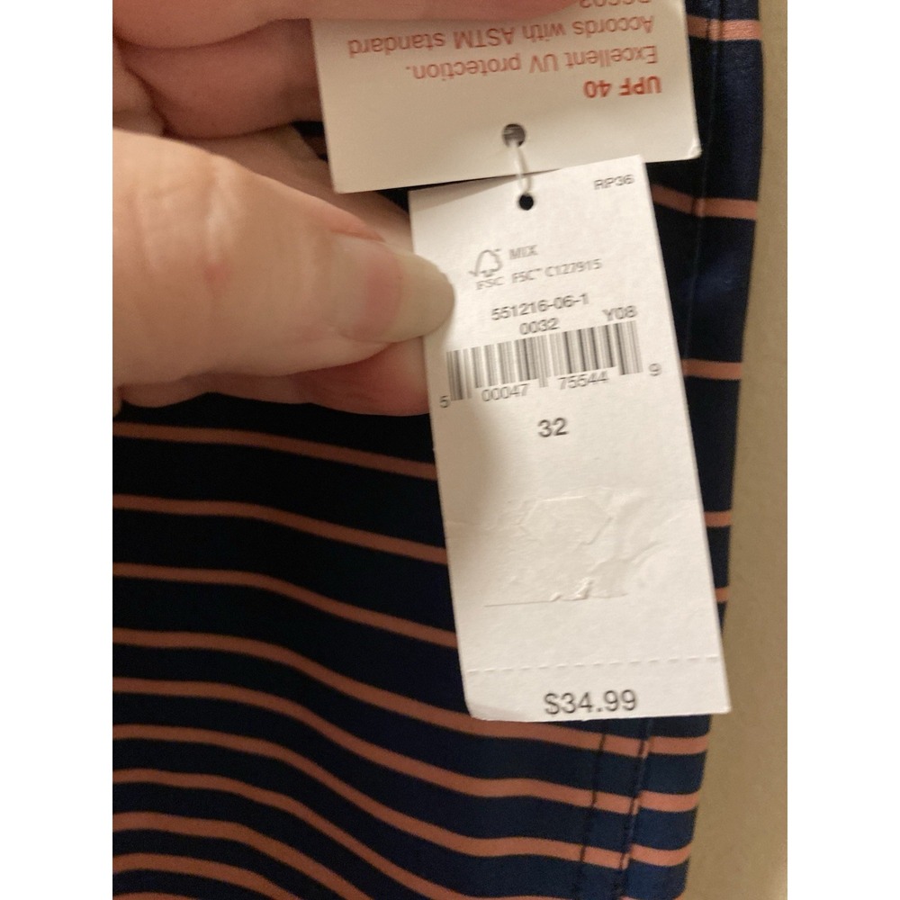 Old Navy Built-in Flex‎ Swim Trunk Board Shorts Sz 32 NWT 10" Inseam UPF 40 - Picture 6 of 9